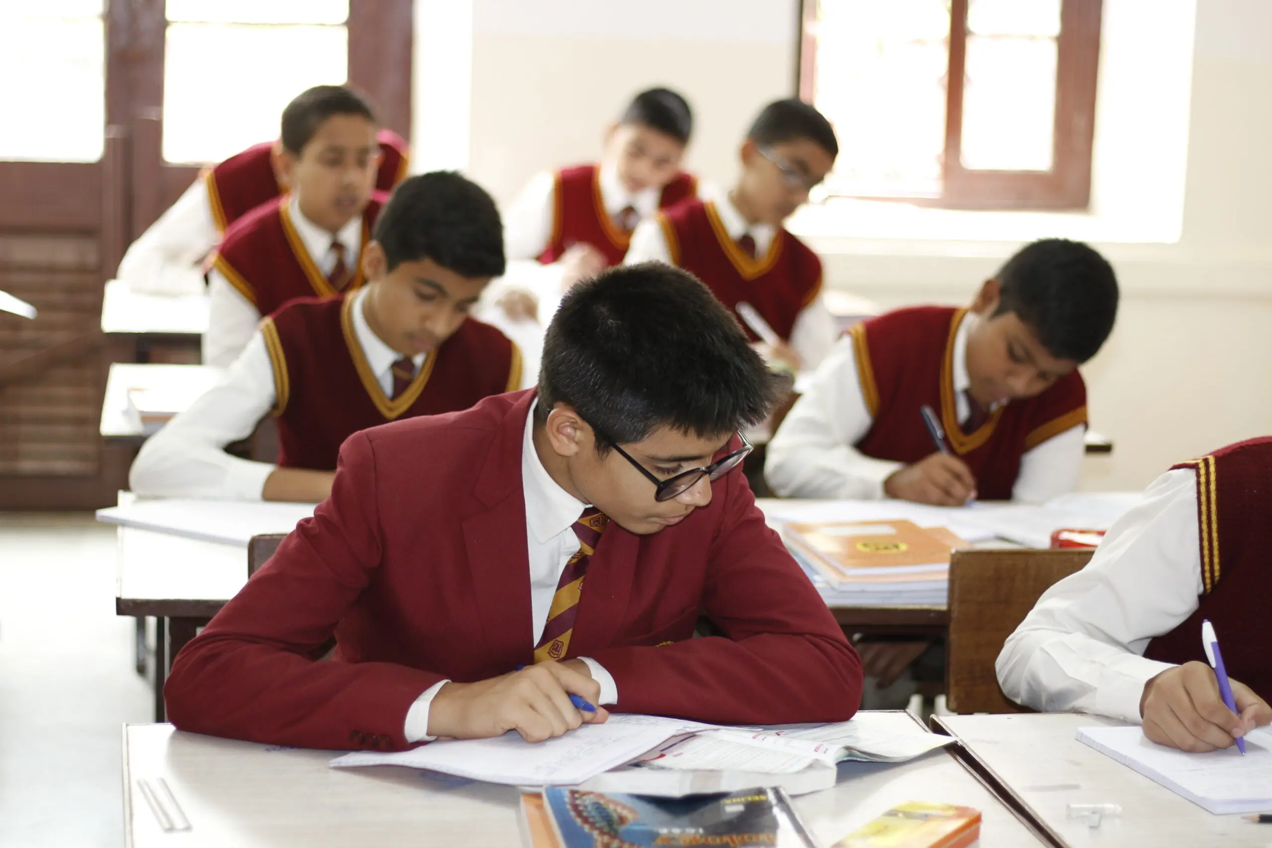Focused classroom learning, genuine expressions